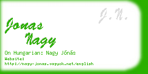 jonas nagy business card